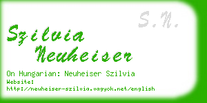 szilvia neuheiser business card